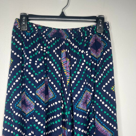 Women's Boho Maxi Skirt Sz. M Geometric Mosaic A-Line Gypsy Multicolor Hippie - Picture 2 of 8